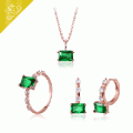 #new arrivals 50%<br> <font color="red">14k gold ★Delivery on the same day★</font><br> Forest Emerald one touch ring earring<br> EA2402 Korea
