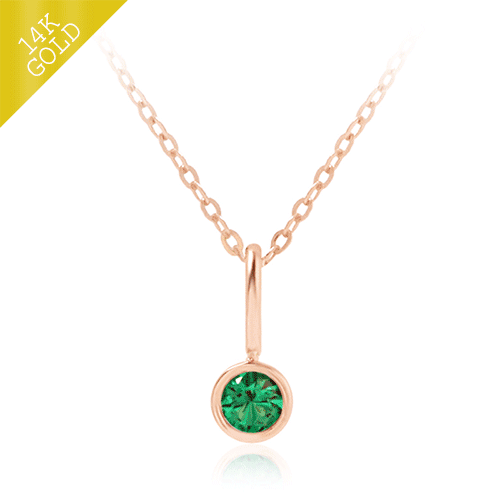 #150,000 Won Instant Discount+<BR><font color="red"><br></font> May Emerald Birthstone Necklace<BR> NA0167