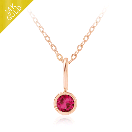 ＃150,000 won discount+<br><font color="red"><br></font> July Ruby Birthstone Necklace<br> NA0169