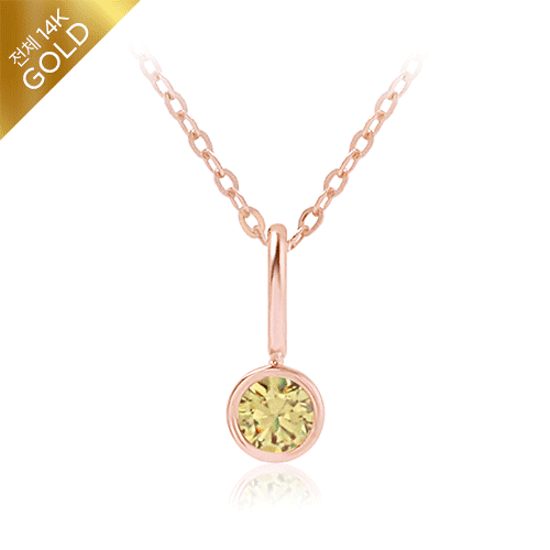 #150,000 Won Instant Discount+<br><font color="red"><br></font> August Peridot Birthstone Necklace<br> NA0173
