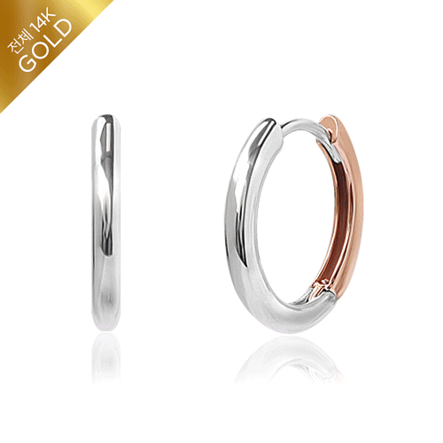#FREE Shipping<br><font color="red"><br></font> Cocoa Pink Unvoiced One Touch ring earring(15mm)<br> EA0016_B