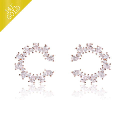 #new arrivals 50%<br> <font color="red">14k gold ★Delivery on the same day★</font><br> Aaron Crystal Earring<br> EA2624
