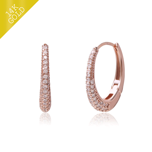 #Daily Sale★<br> <font color="red">14k gold★</font><br> Apremidi One Touch Ring Earring<br> EA2503