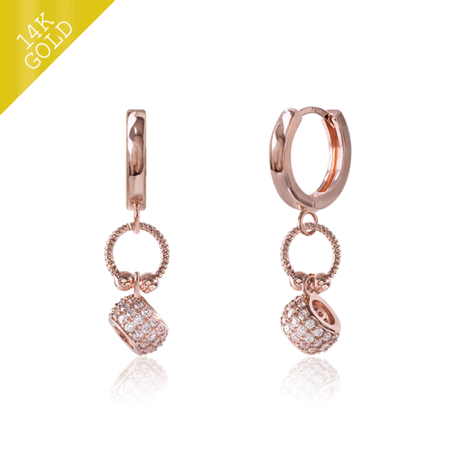 #Uniform price 14,800 won★<br> <font color="red">14k gold★Same-day shipping★</font><br> Stella One Touch Ring Earring<br> EA2618