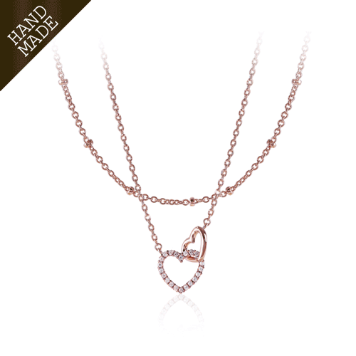 #Daily Sale★<br> <font color="red">★Same-day shipping★</font><br> bella heart layered necklace<br> NA0431