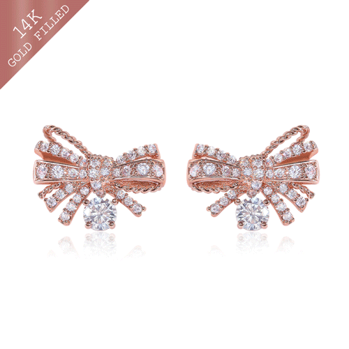 #Daily Sale★<br> <font color="red">14k GF★</font><br> Annie Bowknot Earring<br> EA2727
