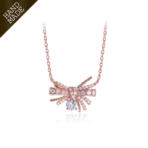 #Daily Sale★<br> <font color="red">★Same-day shipping★</font><br> Annie Bowknot Necklace<br> NA0476 Korea