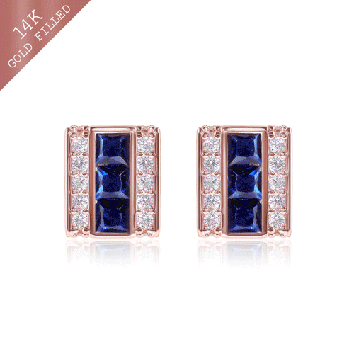 #Uniform price 9,800 won★<br> <font color="red">14k GF★Same day shipping★</font><br> Dorothy Sapphire Mini Earrings<br> EA2728