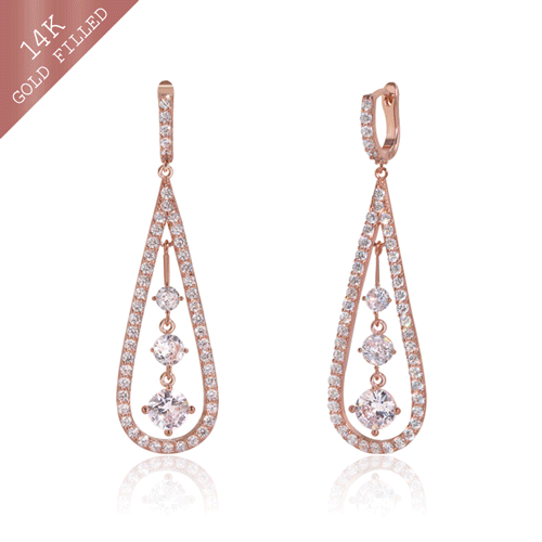 #Daily Sale★<br> <font color="red">14K★Same-day shipping★</font><br> Anastasia Crystal One Touch Ring Earring<br> EA2746