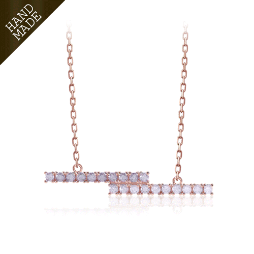 #Daily Sale★<br> <font color="red">★Same-day shipping★</font><br> Purple Sage Ice Cubic Necklace<br> NA0485