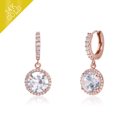 #Daily Sale★<br> <font color="red">14k gold★Same-day shipping★</font><br> Aris Crystal One Touch Ring Earring<br> EA2761