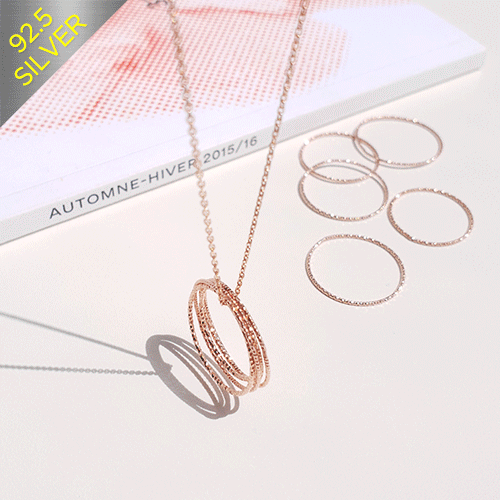 #Instant discount of 40,000 won<br> <font color="red">Total 92.5 Silver★Same-day shipping★</font><BR> layered ring necklace<Br> NA0180