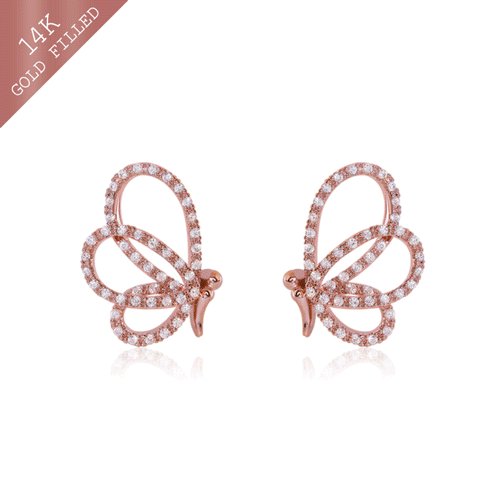#Uniform price 12,800 won★<br> <font color="red">♣Garden Series♣<br> 14K★Same-day shipping★</font><br> Psyche butterfly Earring EA2792