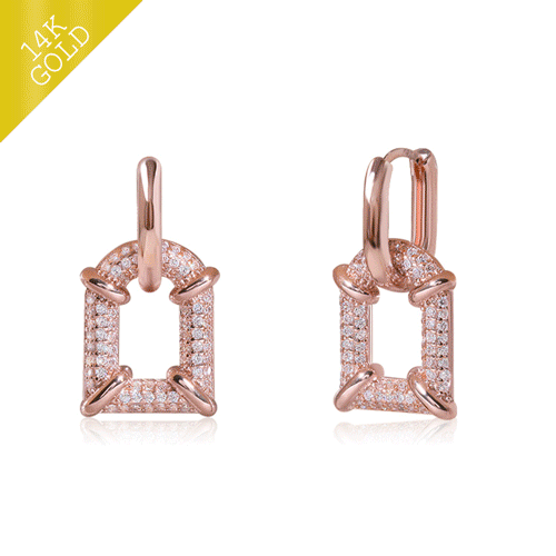 #Uniform price 14,800 won★<br> <font color="red">14k gold★Same-day shipping★</font><br> Masha 2way one touch ring earring<br> EA2751