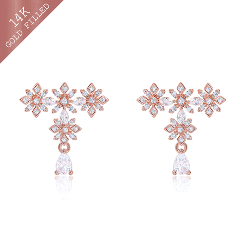 #Limited quantity special price★<br> <font color="red">♣Garden Series♣Same-day shipping★<br> 14k GF★</font><br> Rebecca Flower Earring EA2806