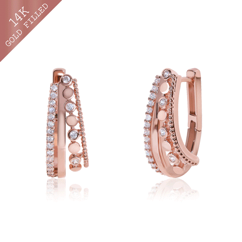 #Daily Sale★<br> <font color="red">14K★Same-day shipping★</font><br> Labelle One Touch Ring Earring<br> EA2801
