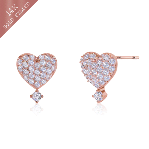 #Daily Sale★<br> <font color="red">14k GF★Same day shipping★</font><br> Harming heart Earring<br> EA2823