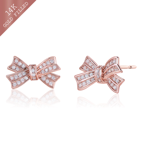 #Limited quantity special price★<br> <font color="red">14k GF★Same day shipping★</font><br> Mio Bowknot Earring<br> EA2868