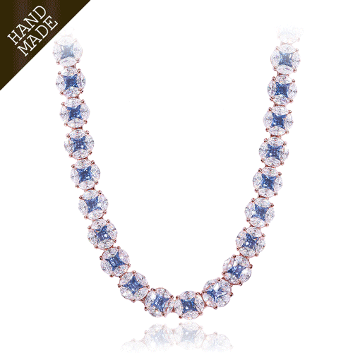#Daily Sale + Free Shipping<br><font color="red"></font> Comé Blue Crystal Necklace<br> NA0548