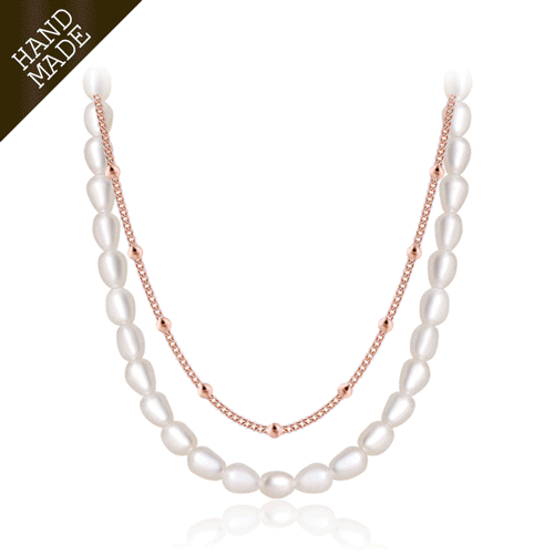 #Daily Sale★<br> <font color="red">★Premium freshwater pearl★Free shipping★</font><br> Diello Freshwater Pearl Layered Necklace<br> NA0486