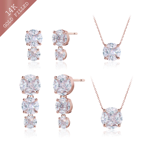 #Set Special Sale 56%+Free Shipping<br> <font color="red">14k GF★<br> Earring/Necklace SET</font><br> Xenia Crystal SET SET0331