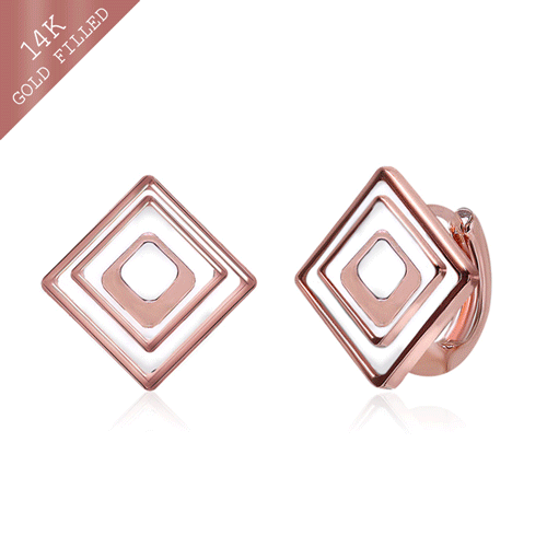#Daily Sale★<br> <font color="red">14k GF★Same day shipping★</font><br> Marble ring square one touch ring earring<br> EA2877