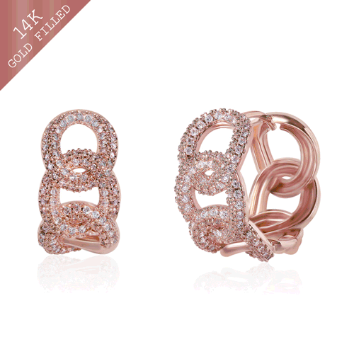 #Daily Sale★<br> <font color="red">14k GF★Same day shipping★</font><br> Levisia Bold One Touch Ring Earring<br> EA2937