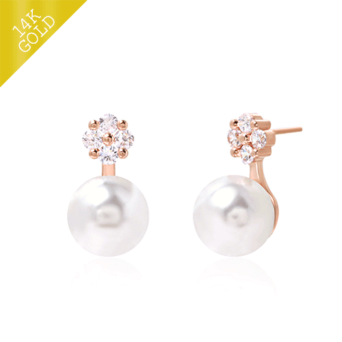 #Daily Sale★<br> <font color="red">14k gold★Same-day shipping★</font><br> Full-free pearl earring (8mm)<br> EA1647