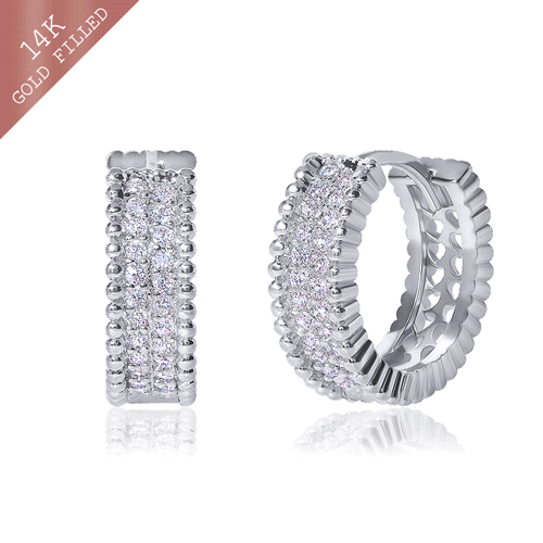 #Daily Sale★<br> <font color="red">14k GF★</font><br> Kael One Touch Ring Earring<br> EA2935