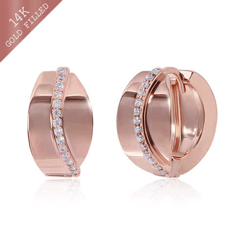 #Daily Sale★<br> <font color="red">14k GF★</font><br> Cafeo One Touch Ring Earring<br> EA2919