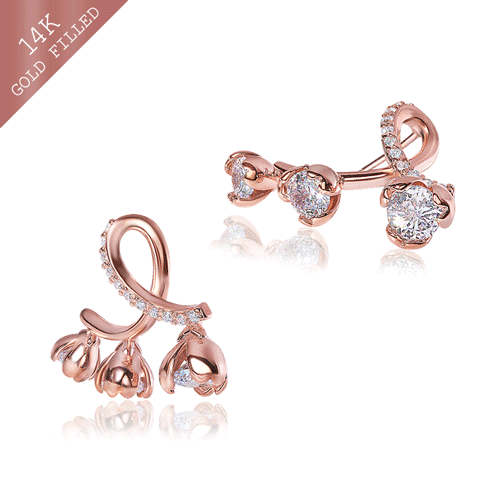 #Uniform price 12,800 won★ <font color="red"><br>★Free same-day delivery★</font><br> ♣Garden Series♣14k GF★<br> Lily Valley Flower Earring EA2934