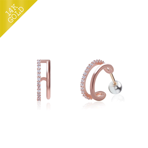 #50% off new items<br> <font color="red">14k gold★Same-day shipping★</font><br> Exceed half ring piercing<BR> CEA0007 Korea