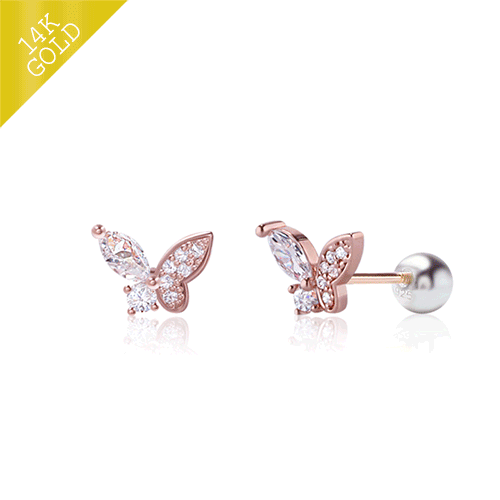 #50% discount on new products<br> <font color="red">♣Garden series♣14k gold★</font><br> pauline crystal piercing<BR> CEA0030