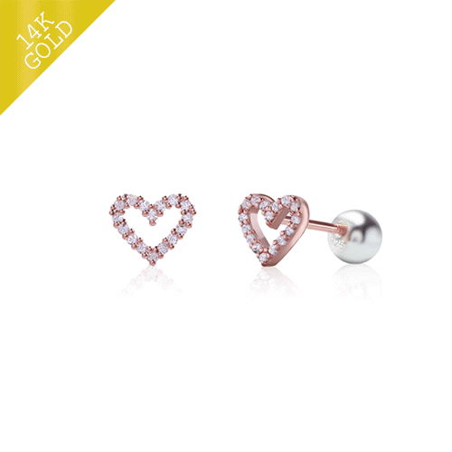 #Daily Sale★<br> <font color="red">14k gold★Same-day shipping★</font><br> Plia heart piercing<BR> CEA0051