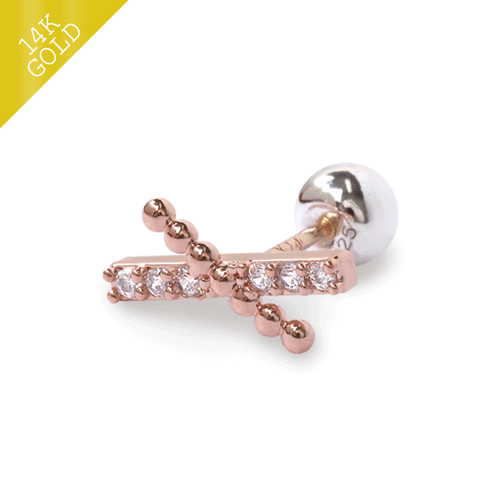#Daily Sale★<br> <font color="red">14k gold★Same-day shipping★</font><br> Exi simple piercing<BR> CEA0073