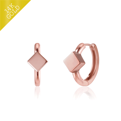 #Daily Sale★<br> <font color="red">14k gold★Same-day shipping★</font><br> Frombee One Touch Ring Earring<br> EA2361