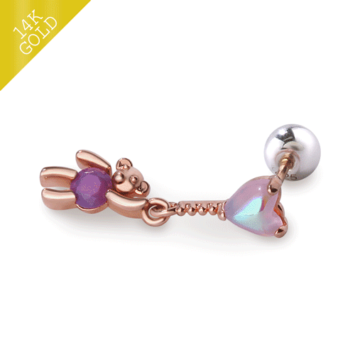 #50% off new items<br> <font color="red">14k gold★Same-day shipping★</font><br> rebear opal piercing<br> CEA0081 Korea