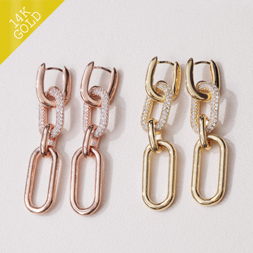 #Daily Sale★<br> <font color="red">Lim Ji-yeon sponsored product<br> 14k GF★Same day shipping★</font><br> Madell olive one touch ring Earring EA2350