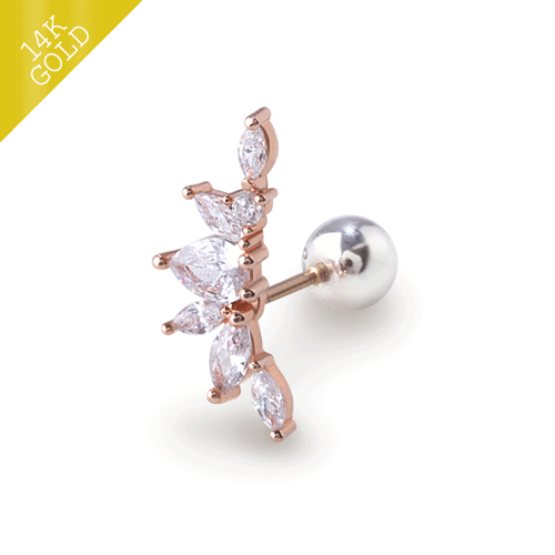 #50% off new items<br> <font color="red">14k gold★Same-day shipping★</font><br> iaros crystal piercing<br> CEA0070