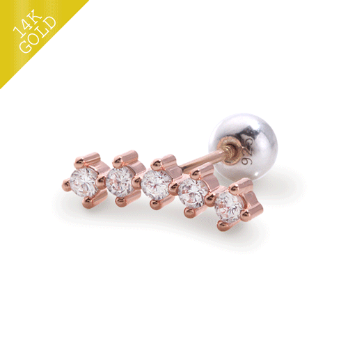 #50% discount on new products<br> <font color="red">14k gold★Same-day shipping★</font><br> maroon crystal piercing<br> CEA0034