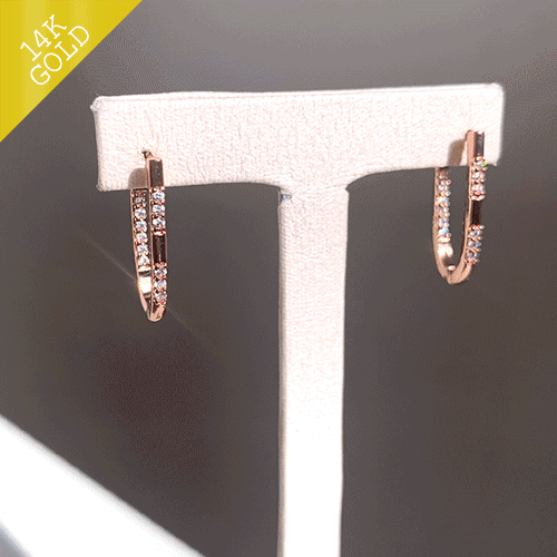 #Daily Sale★ <font color="red"><br>14k gold★Same-day shipping★</font><br> Newt One Touch Earring<br> EA1678