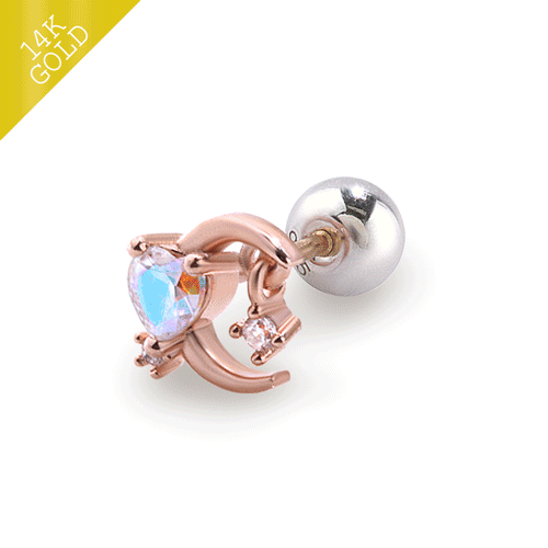 #50% off new items<br> <font color="red">14k gold★Same-day shipping★</font><br> sailor opal piercing<br> CEA0084