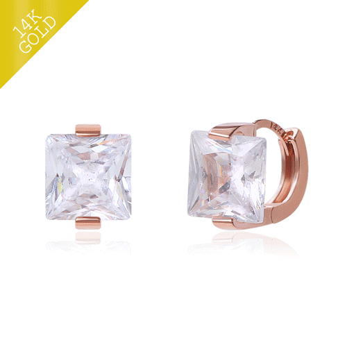 #Daily Sale★<br> <font color="red">14k gold★Same-day shipping★</font><br> Cleo Crystal One Touch Ring Earring<br> EA2476