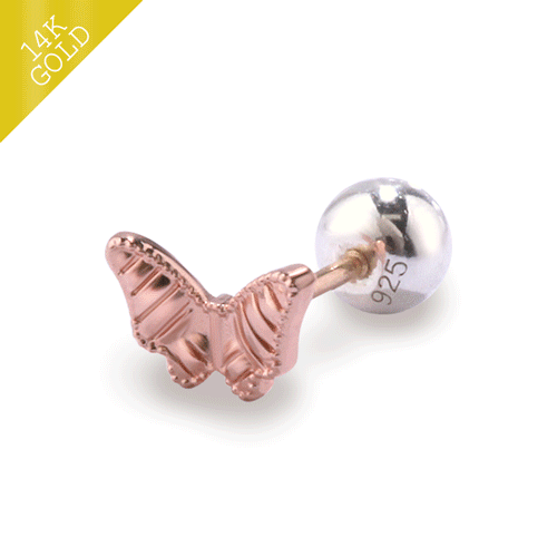 #Uniform price 12,800 won★<br> <font color="red">♣Garden Series♣<br> 14k gold★Same-day shipping★</font><br> Papilio Piercing CEA0100