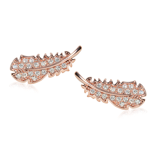 #50% off new items<br> <font color="red">14k GF★</font><br> Ieju Feather Mini Earring<br> EA3068
