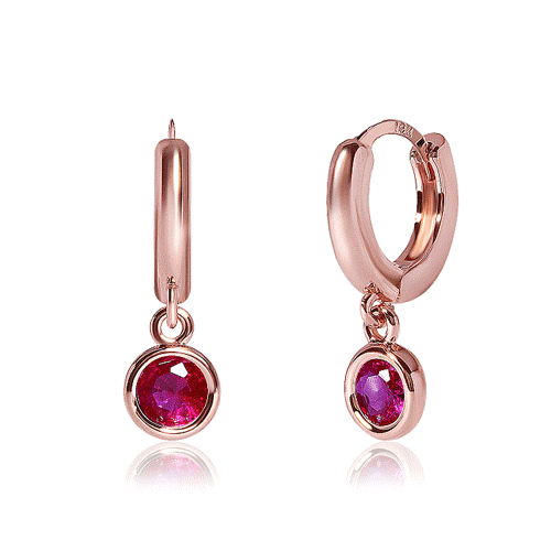 #Daily Sale★<br> <font color="red">14K Gold★Same day shipping★</font><br> Berry Ruby One Touch Ring Earring<br> EA2938