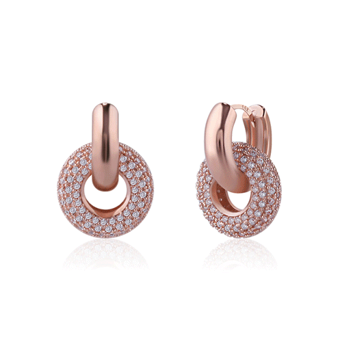 #Daily Sale★<br> <font color="red">14k gold★</font><br> Able 2way one touch ring earring<br> EA2321