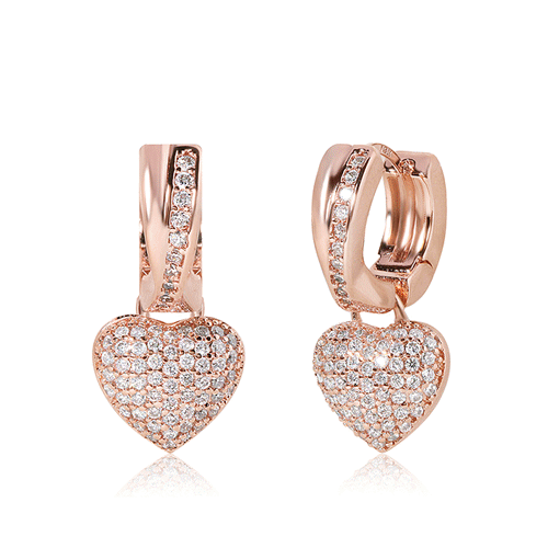 #New Arrival 57%<br> <font color="red">14k gold★Same-day shipping★</font><br> Katie heart olive one touch ring earring<br> EA2295 Korea