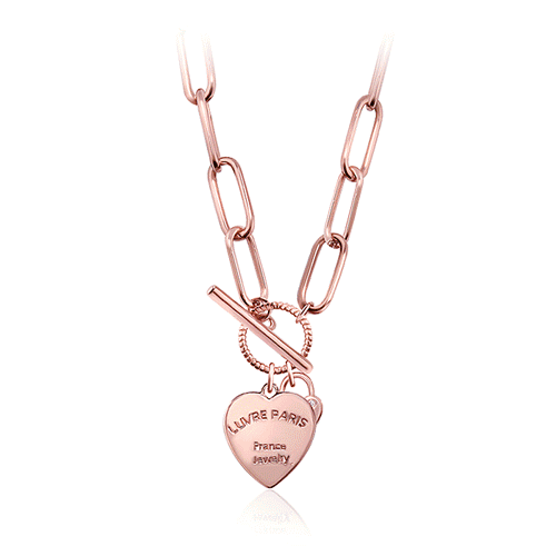 #Daily Sale★<br> <font color="red">★Same-day shipping★</font><br> Luvre heart chain Necklace<Br> NA0366 Korea