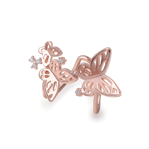 #Daily Sale★<br> <font color="red">★Same-day shipping★<br> ♣Garden Series♣</font><br> Lobelia butterfly ear cuff CEA0110 Korea